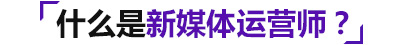 什么是新媒体运营师